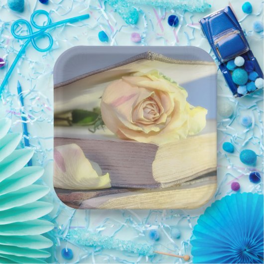 White Roses Pappteller (Party)