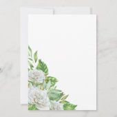 White Roses Party zum 75. Hochzeitstag Einladung (Rückseite)