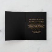 White Roses Pink Ribbon 35. Hochzeitstag Karte (Innenseite)