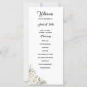 White Roses Program Card (Vorderseite)