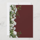 White Roses Roses Rosenuntergrund Einladung zur Ho (Rückseite)