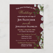 White Roses Roses Rosenuntergrund Einladung zur Ho (Vorderseite)