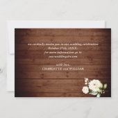 White Roses Rustic Wood Lantern Wasserfarbe Hochze Save The Date (Rückseite)