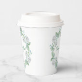 White Roses - Save the Date Paper Cup Pappbecher (Links)