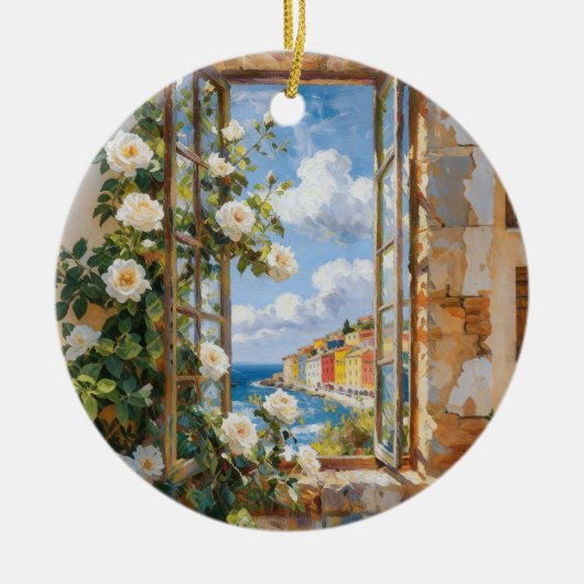 White Roses Sea View Ornament (Vorne)
