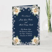 White Roses Snowflake Weihnachtskalender Programm (Vorderseite)