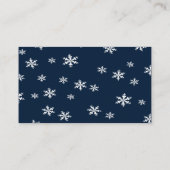 White Roses Snowflake Weihnachtstisch Hochzeit Platzkarte (Rückseite)