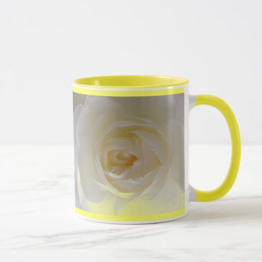 White Roses Tasse Kaffee Cup Schöne Rose Dekoratio (Rechts)
