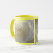 White Roses Tasse Kaffee Cup Schöne Rose Dekoratio (Vorderseite Links)