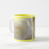 White Roses Tasse Kaffee Cup Schöne Rose Dekoratio (Vorderseite Links)