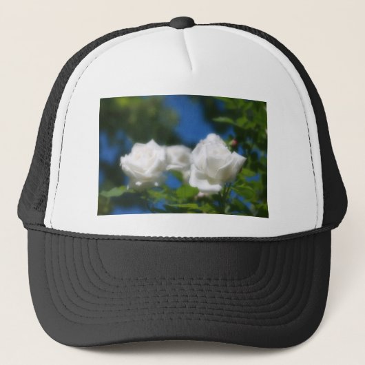 White Roses Truckerkappe (Vorderseite)