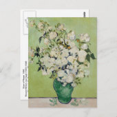 White Roses van Gogh Kunsthandwerk Postkarte (Vorne/Hinten)