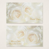White Roses Vielen Dank für Ihre Hochzeit (Vorne & Hinten)