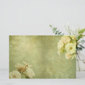 White Roses Vintag Briefpapier (Stehend Vorderseite)