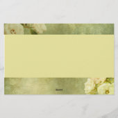 White Roses Vintag Briefpapier (Rückseite)