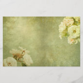 White Roses Vintag Briefpapier (Vorderseite)