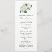 White Roses Watercolor Hochzeitsprogramme Programm (Vorderseite)
