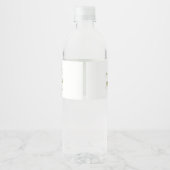 White Roses Wedding Blume Wasserflaschenetikett (Rückseite)