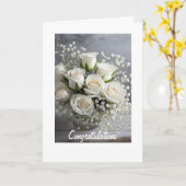 White Roses Wedding Card Karte (Gelbe Blume)