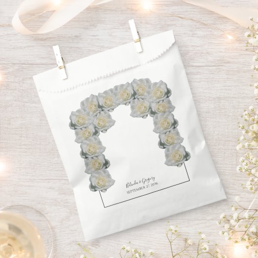 White Roses Wedding Geschenktütchen (Ausgeschnitten)