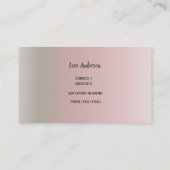 White Roses Wedding Planner Business Card Visitenkarte (Rückseite)