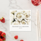 White Roses Wedding Serviette (Beispiel)