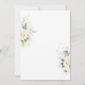 White Roses Wedding Table Seekartenkarte (Rückseite)