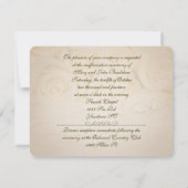 White Roses Wedding Vow Renewal Einladung (Rückseite)