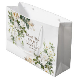 White Roses Wedwers Geschenke Große Geschenktüte