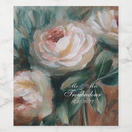 White Roses Weinetikett (Einzelnes Label)