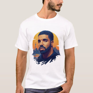 White Round Neck Drake Fan T - Shirt - Kanadischer