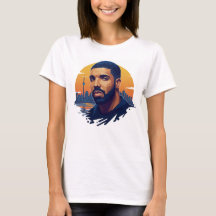 White Round Neck Drake Fan T - Shirt - Kanadischer