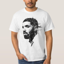 White Round Neck Drake Fan T - Shirt - Kanadischer