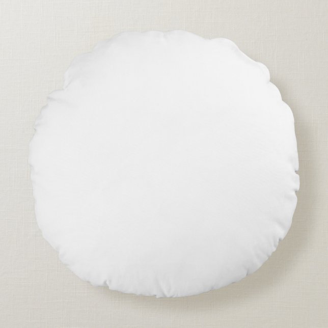 White Round Pillow Rundes Kissen (Vorderseite)