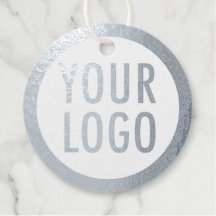 White Round Silver Foil Hang Tags mit benutzerdefi