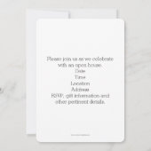 White Rounded Glitzer High School Foto Abschluss Einladung (Rückseite)