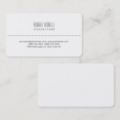 White Rounded Stylish Consultant Business Card Visitenkarte (Vorne/Hinten)