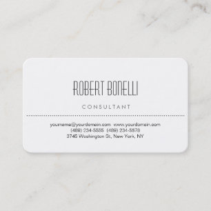 White Roundle Corner Consultant Business Card Visitenkarte