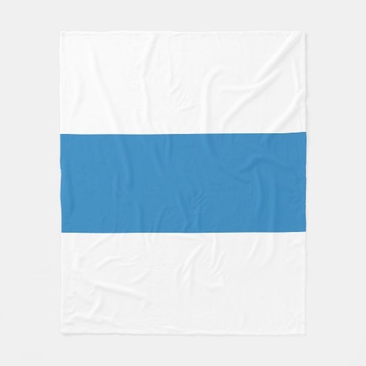 White & Royal Pastel Blue Bar Design Fleecedecke (Vorderseite)
