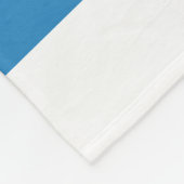 White & Royal Pastel Blue Lines Fleece Blanket (Ecke)