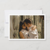 White RSVP QR Code Card for Modern Wedding (Rückseite)