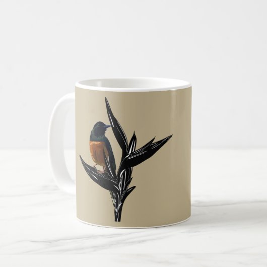 White Rumped Shama Bird Kaffeetasse (Vorderseite Links)