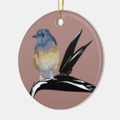 White Rumped Shama-Vogel Keramik Ornament (Links)