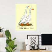 White Runner Ducks Poster (Heimbüro)