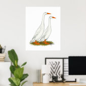 White Runner Ducks Poster (Heimbüro)
