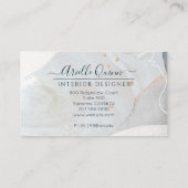 White Rust Blue Abstrakte Formen Räume Designer Visitenkarte (Rückseite)