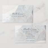 White Rust Blue Abstrakte Formen Räume Designer Visitenkarte (Vorne/Hinten)