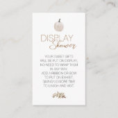 White Rustic Boho Pumpkin Baby Display Dusche Begleitkarte (Vorderseite)