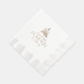 White Rustic Boho Pumpkin Baby Dusche Serviette (Ecke)