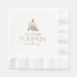 White Rustic Boho Pumpkin Baby Dusche Serviette